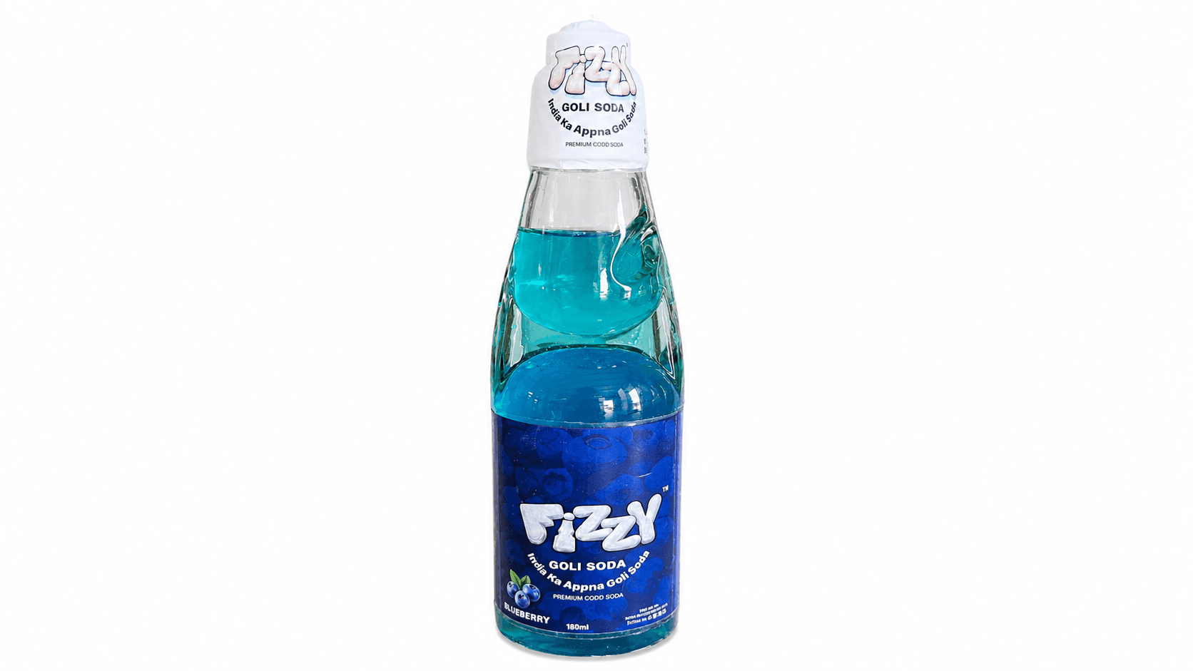 Blueberry Fizzy Goli Soda bottle